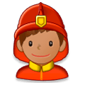 👨🏽‍🚒 Emoji Bombeiro: Pele Morena na Samsung Experience 8.5.