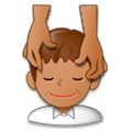 Emoji 💆🏽‍♂️ Uomo Che Riceve Un Massaggio: Carnagione Olivastra su Samsung Experience 8.5.