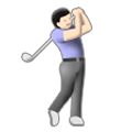 🏌🏻‍♂️ Emoji Hombre Jugando Al Golf: Tono De Piel Claro en Samsung Experience 8.5.