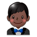 🤵🏿 Emoji Person im Smoking: dunkle Hautfarbe Samsung Experience 8.5.