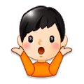🤷🏻‍♂️ Emoji Hombre Encogido De Hombros: Tono De Piel Claro en Samsung Experience 8.5.