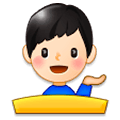 Emoji 💁🏻‍♂️ Uomo Con Suggerimento: Carnagione Chiara su Samsung Experience 8.5.