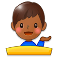 💁🏾‍♂️ Emoji Homem Com A Palma Virada Para Cima: Pele Morena Escura na Samsung Experience 8.5.