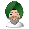 👳🏼‍♂️ Emoji Mann mit Turban: mittelhelle Hautfarbe Samsung Experience 8.5.
