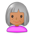 Émoji 👵🏽 Femme âgée : Peau Légèrement Mate sur Samsung Experience 8.5.