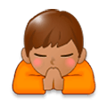 Emoji 🙏🏽 Mani Giunte: Carnagione Olivastra su Samsung Experience 8.5.
