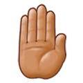 Emoji 🤚🏽 Dorso Mano Alzata: Carnagione Olivastra su Samsung Experience 8.5.