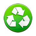 Emoji ♼ Simbolo di riciclaggio della carta su Samsung Experience 8.5.