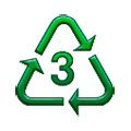Emoji ♵ Simbolo di riciclaggio della plastica tipo -3 su Samsung Experience 8.5.