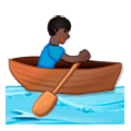 🚣🏿 Emoji Person im Ruderboot: dunkle Hautfarbe Samsung Experience 8.5.