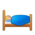 🛌🏼 Emoji Persona En La Cama: Tono De Piel Claro Medio en Samsung Experience 8.5.