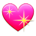 Emoji 💖 Cuore Che Luccica su Samsung Experience 8.5.