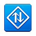Emoji ⛗ Segno stradale bidirezionale sinistro bianco su Samsung Experience 8.5.