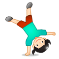 Emoji 🤸🏻‍♀️ Donna Che Fa La Ruota: Carnagione Chiara su Samsung Experience 8.5.