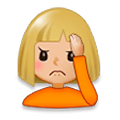 🤦🏼‍♀️ Emoji sich an den Kopf fassende Frau: mittelhelle Hautfarbe Samsung Experience 8.5.