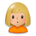 Emoji 🙎🏼‍♀️ Donna Imbronciata: Carnagione Abbastanza Chiara su Samsung Experience 8.5.