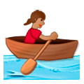 🚣🏽‍♀️ Emoji Frau im Ruderboot: mittlere Hautfarbe Samsung Experience 8.5.