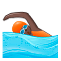 🏊🏿‍♀️ Emoji Schwimmerin: dunkle Hautfarbe Samsung Experience 8.5.