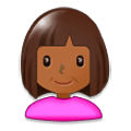 👩🏾 Emoji Frau: mitteldunkle Hautfarbe Samsung Experience 8.5.
