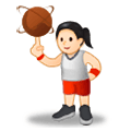 Emoji ⛹🏻‍♀️ Donna Che Fa Rimbalzare Una Palla: Carnagione Chiara su Samsung Experience 8.5.