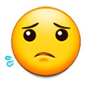 Emoji 😟 Faccina Preoccupata su Samsung Experience 8.5.