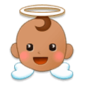👼🏽 Emoji Bebé ángel: Tono De Piel Medio en Samsung Experience 9.0.