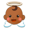 👼🏾 Emoji Bebé ángel: Tono De Piel Oscuro Medio en Samsung Experience 9.0.