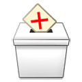 ☒ Emoji Urna electoral con X en Samsung Experience 9.0.