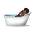 🛀🏿 Emoji Persona En La Bañera: Tono De Piel Oscuro en Samsung Experience 9.0.