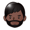 🧔🏿 Emoji Mann: dunkle Hautfarbe, Bart Samsung Experience 9.0.