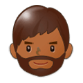 🧔🏾 Emoji Mann: mitteldunkle Hautfarbe, Bart Samsung Experience 9.0.