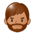 🧔🏽 Emoji Mann: mittlere Hautfarbe, Bart Samsung Experience 9.0.