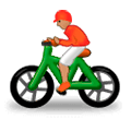 Émoji 🚴🏽 Cycliste : Peau Légèrement Mate sur Samsung Experience 9.0.