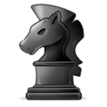 ♞ Emoji Cavalo de xadrez preto na Samsung Experience 9.0.