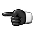 Emoji ☚ Indicatore di direzione a sinistra ombreggiato su Samsung Experience 9.0.