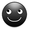 ☻ Emoji Carita de color negro sonriente en Samsung Experience 9.0.