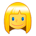 👱‍♀️ Emoji Frau: blond Samsung Experience 9.0.