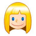 👱🏻‍♀️ Emoji Frau: helle Hautfarbe, blond Samsung Experience 9.0.