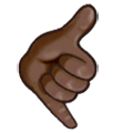 Emoji 🤙🏿 Mano Con Gesto Di Chiamata: Carnagione Scura su Samsung Experience 9.0.