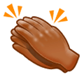 👏🏾 Emoji klatschende Hände: mitteldunkle Hautfarbe Samsung Experience 9.0.