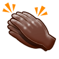 👏🏿 Emoji Mãos Aplaudindo: Pele Escura na Samsung Experience 9.0.
