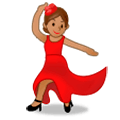 💃🏽 Emoji Mulher Dançando: Pele Morena na Samsung Experience 9.0.