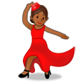 💃🏾 Emoji Mulher Dançando: Pele Morena Escura na Samsung Experience 9.0.