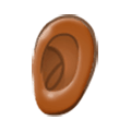 👂🏾 Emoji Orelha: Pele Morena Escura na Samsung Experience 9.0.