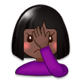 🤦🏿 Emoji Pessoa Decepcionada: Pele Escura na Samsung Experience 9.0.