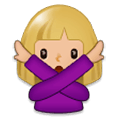 🙅🏼 Emoji Persona Haciendo El Gesto De «no»: Tono De Piel Claro Medio en Samsung Experience 9.0.