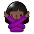 🙅🏿 Emoji Persona Haciendo El Gesto De «no»: Tono De Piel Oscuro en Samsung Experience 9.0.