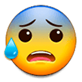 😰 Emoji Cara Con Ansiedad Y Sudor en Samsung Experience 9.0.