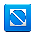⛞ Emoji Diagonal de arriba hacia abajo en un cuadrado pintado ubicado en un círculo en Samsung Experience 9.0.