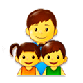 👨‍👧‍👦 Emoji Familie: Mann, Mädchen und Junge Samsung Experience 9.0.